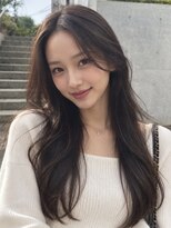 シティ(CITY)&nbsp;韓国風ロングレイヤー／艶感ショコラブラウン【CHICA】
