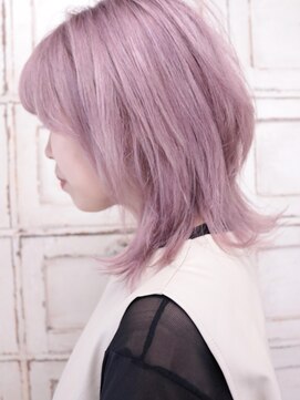 ロリム(RorriM) マッシュウルフカット　ピンクパープル