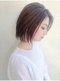 イメチェン万能毛先パーマ前下がりAラインボブ