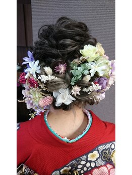 クレール(CLAIR)の写真/ヘアセットや着付も対応可能◎お客様の大事なご予定に合わせてトータルでプロデュースさせて頂きます♪