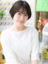 カバーヘア ブリス 戸田公園西口店(COVER HAIR bliss)&nbsp;シースルーバングダークアッシュ大人ボブa戸田公園20代30代40代