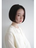 乾燥を改善させる酸性トリートメント　ストレート黒髪ボブ