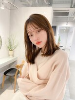 フォト 新宿(foto)&nbsp;グレーベージュ前髪パーマレイヤーカットダブルカラー髪質改善