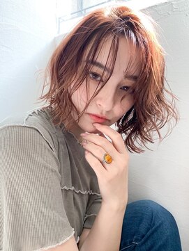 クラン(Chlan) ナチュラルフェミニン愛されボブ×透け感ピンクセミディ