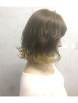 ランプ ヘアー(lamp hair)&nbsp;【グレージュカラーでデザインイエロー】