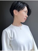 【morio池袋】大人可愛い黒髪前下がりショート♪