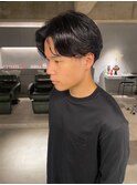rireニュアンスパーマカルマパーマベリーショートダークアッシュ