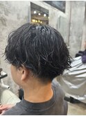 ツイストスパイラルパーマ縦落ちパーマメンズ波巻きパーマ