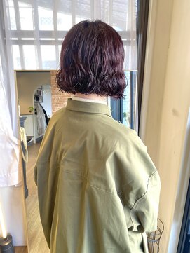 ルアナ ヘアメイク(Luana hair make) レッドブラウン×ボブパーマ