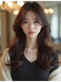 韓国くびれヘア_調布メルティカラー外ハネボブ似合わせカット