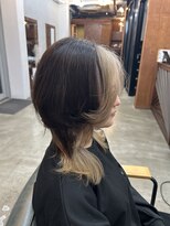 ヘアメイク デザート(HAIR MAKE DESART) 佐藤洋一【ウルフ×フレーミングカラー×ホワイトベージュ】