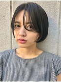ショート/ショートボブ/ハイライト/切りっぱなし/博多