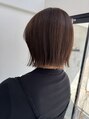 エムドットヘアーサロン(M. hair salon)&nbsp;切りっぱなしのボブ。ナチュラルに仕上げました。