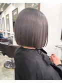 切りっぱなしボブ×シルバーグレー