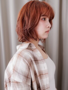 カバーヘア ブリス 志木南口駅前店(COVER HAIR bliss) チェリーレッドくせ毛風抜け感ゆるふわミディアムZ志木20代30代