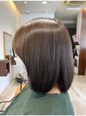 横須賀中央大人ショートボブイルミナカラー髪質改善オージュア
