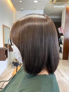 クラップス 横須賀中央店(CLAPS) 横須賀中央大人ショートボブイルミナカラー髪質改善オージュア