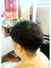 【パーマ】【髪が短くても大丈夫】レギュラーカット＋メンズ無造作ピンパーマ