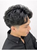 爽やかセンターパート×ニュアンスパーマ