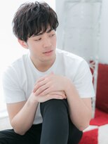 アルバハナレ 横浜(αlba HANARE)&nbsp;関内/髪質改善/チャコールグレー×ニュアンスパーマ 無造作ヘアp