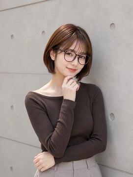 テーラヘアー 我孫子店(TELA HAIR) ショコラブラウン×丸みショートボブ