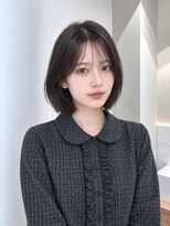 フォト 新宿三丁目(foto)&nbsp;地毛風縮毛矯正韓国風顔まわりレイヤー小顔ボブ切りっぱなしボブ