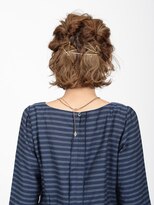 アース コアフュールボーテ 松本庄内店(EARTH coiffure beaute)&nbsp;ダブルくるりんぱハーフアップ【松本美容室】