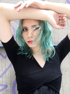 アルバム 銀座(ALBUM GINZA) 海外風フェザーウェーブ_ココアブラウンセシルカット_97702