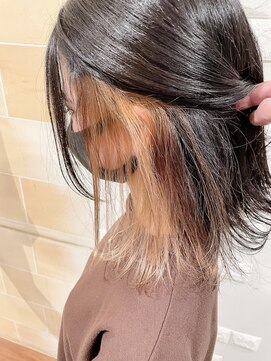 オーティティ(O-TETE) O-tete ゴールドベージュ系インナーカラーブリーチ