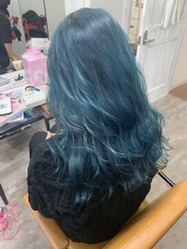 プライズ 所沢プロぺ通り店(prize) ターコイズブルー/ダブルカラー/オルチャン