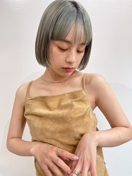 デート 下北沢(DATE) ペールカラー×ショートボブダブルカラーケアブリーチショート