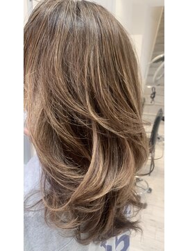 アッシュ 久我山店(Ash) ハイライト×グレージュカラー(白髪ぼかし)