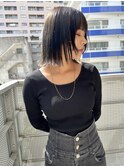 【◎甘くてカワイイ◎】韓国風《ブラック×ボブ》ケアブリーチ