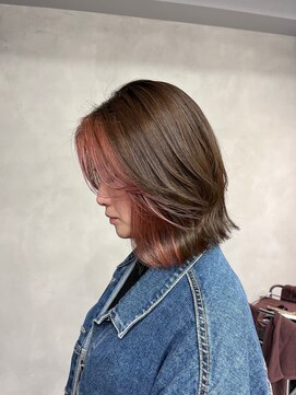 ルネ 北千住(Renee) フェイスフレーミング_ピンクベージュ_切りっぱなし