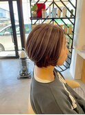 ショートボブのハイライトカラー♪