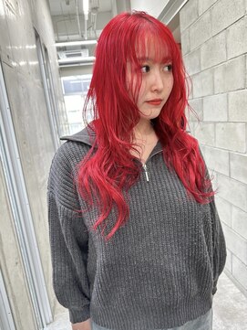 シーク 天神(SEEK) 【 SEEK 茶木】レッド☆ブリーチカラー☆