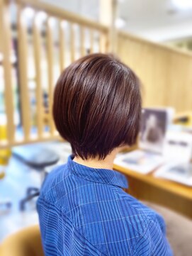サロンドエー(SALON DE A) 大人ハンサム明るめ髪質改善ショートスタイル【港南台駅】