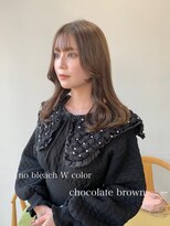 ヘアー アイス 御器所本店(HAIR ICI)&nbsp;大人可愛い小顔似合わせカットブリーチなしショコラグレージュ