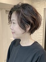 メモリーズ 表参道(Memories)&nbsp;白髪ぼかし/ひし形/癖毛/大人ショートボブ/60代50代40代