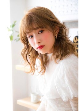 ホーム(HOME) 【HOME下北沢】ミルクティベージュ レイヤー ミディアム