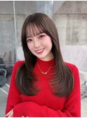 メルティカラー似合わせカットフェミニンロング韓国レイヤー
