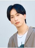 ニュアンスデザインメンズマッシュパーマなし清潔感men's