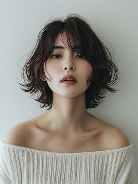 レヴ 草加店(LEV.) メルティカラー   似合わせカット  ウェーブミディアム