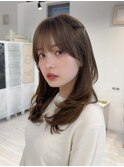 ブリーチなしダブルカラー髪質改善ミルクティー韓国ヘアセット