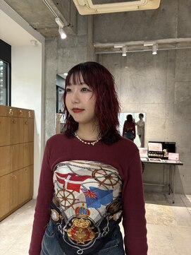 ミリ(milli Produce by ITAKURA) お洒落ボルドーパーマ