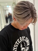 アンサー 渋谷(ANSWER)&nbsp;メンズバレイヤージュカラーハイライトカラーセンターパート韓国