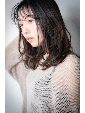 カバーヘア ブリス 上尾西口店(COVER HAIR bliss) □黒髪レイヤーカット毛先パーマウェットヘア415上尾20代30代