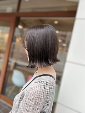 カノープス ヘアアンドメイクアップ(Canopus hair&make up) 外はねボブ/ニュアンスカラー/グレージュアッシュ/30代40代50代
