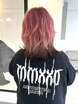 ヴィア 京都烏丸(Via)&nbsp;ブリーチ/ペールピンク/ウルフカット/髪質改善/ピンクベージュ