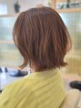 アドラーブル 長岡リバーサイド千秋店(adorable)&nbsp;ぱつっとミディアムボブ×艶カラー。人気です◎